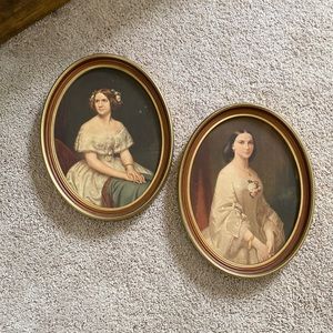 Vintage oil portrait prints